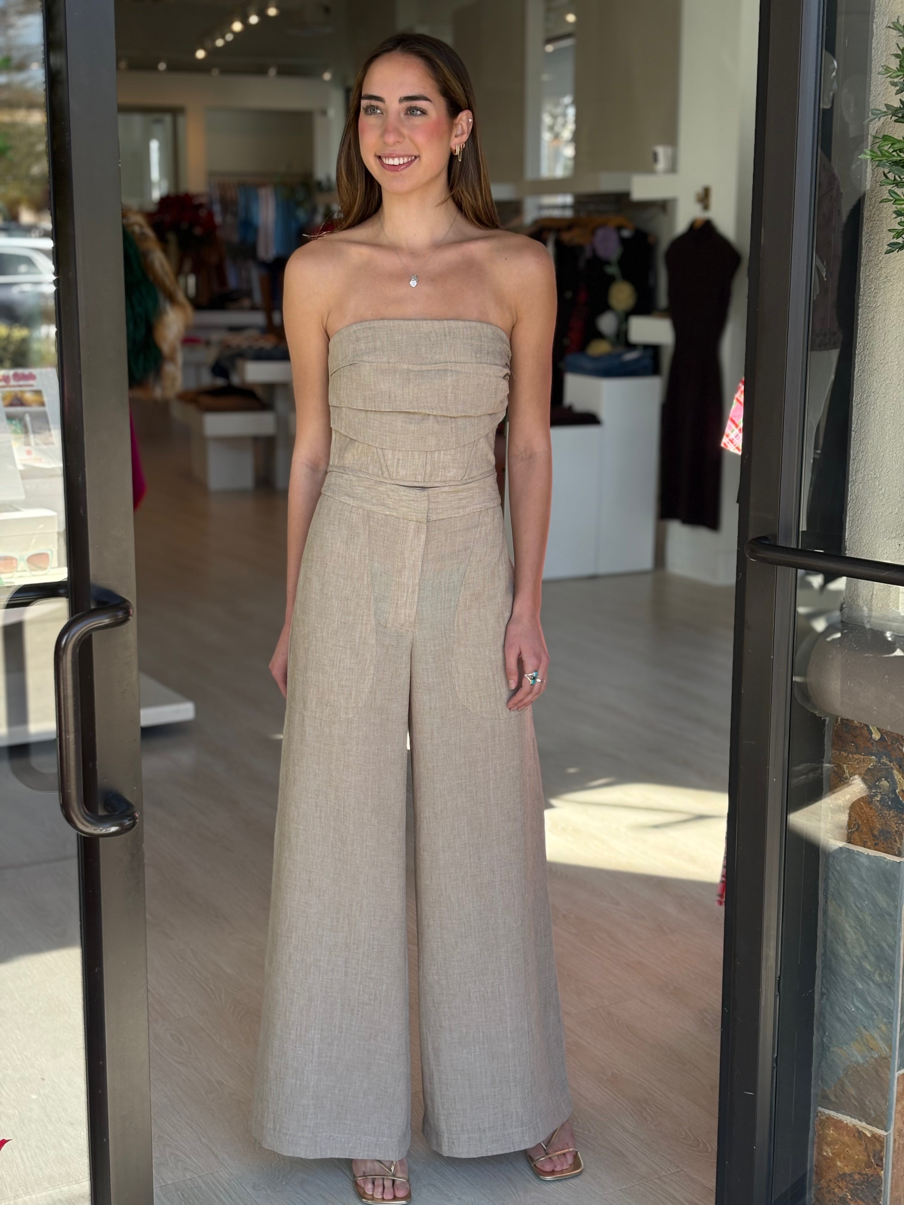 Jb228 Tan Corset Top