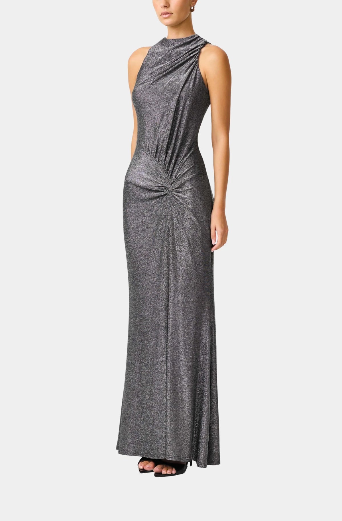 El2631 Silver Sleeveless Gown