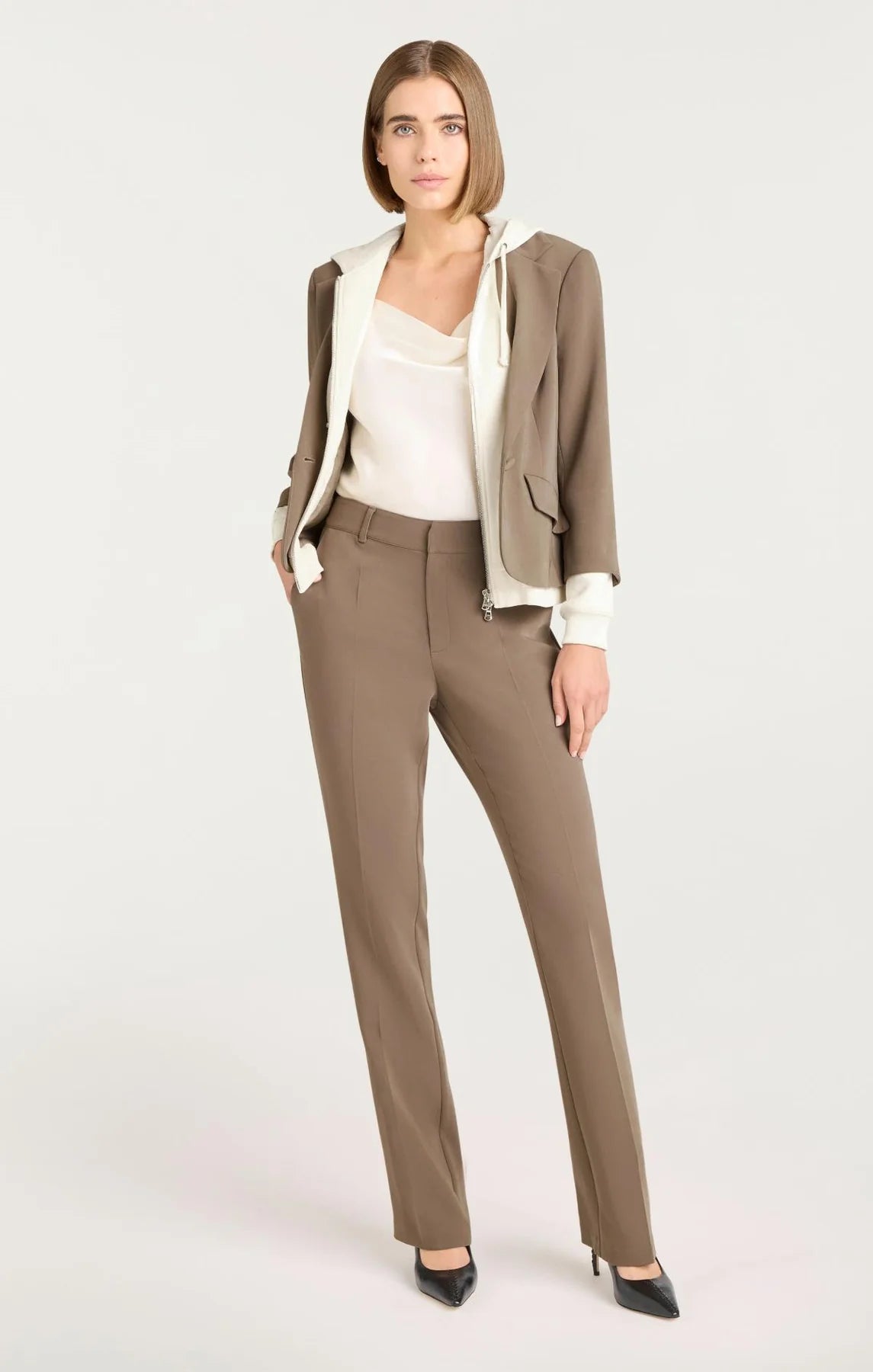 Ci881319 Layered Blazer Jacket