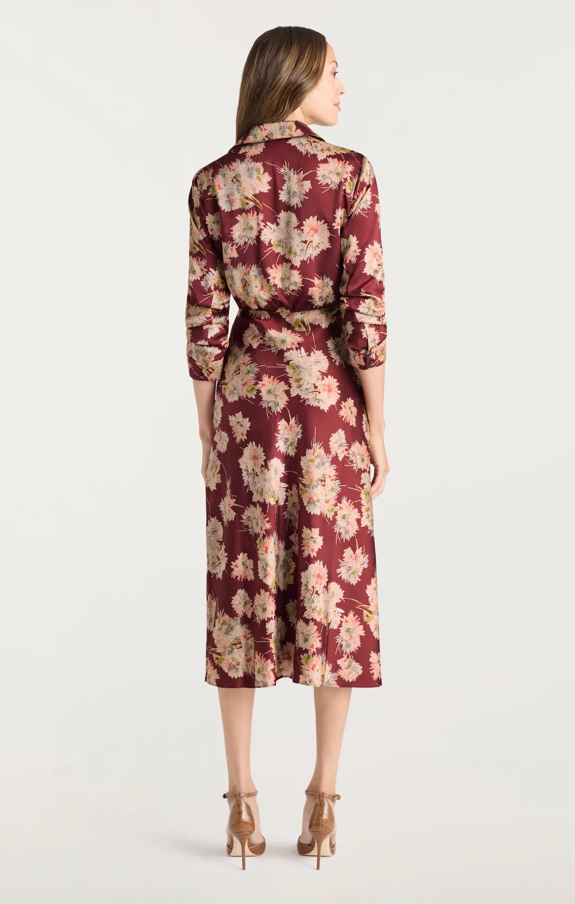 Ci0467 Bouquet Wrap Midi Dress