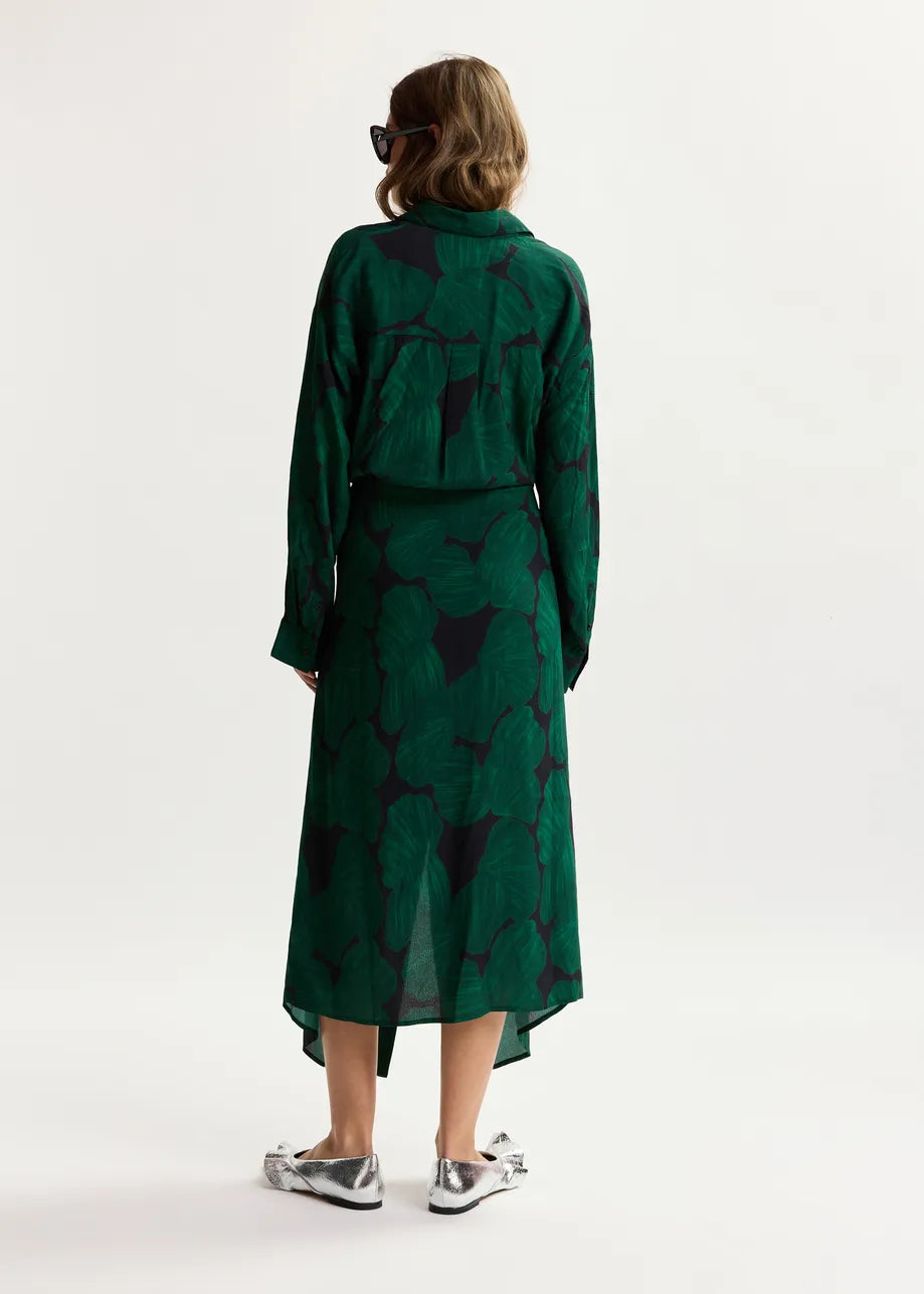 Eskamila Tropical Tied Waist Dress