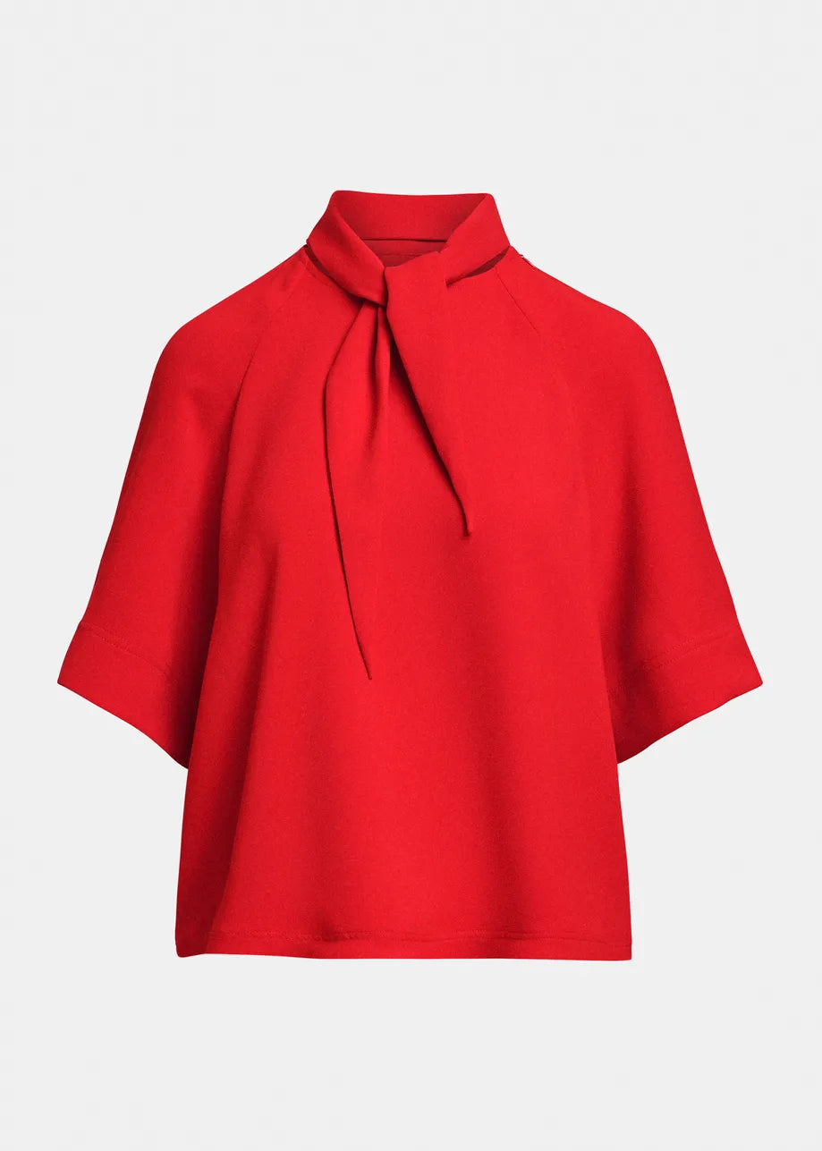Eskassie Red Neck Tie Top
