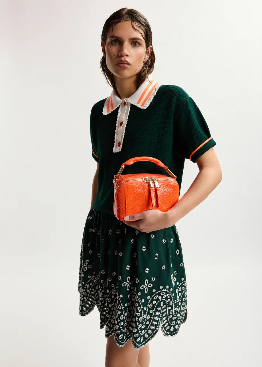 Eskontrast Green Knit Polo Top
