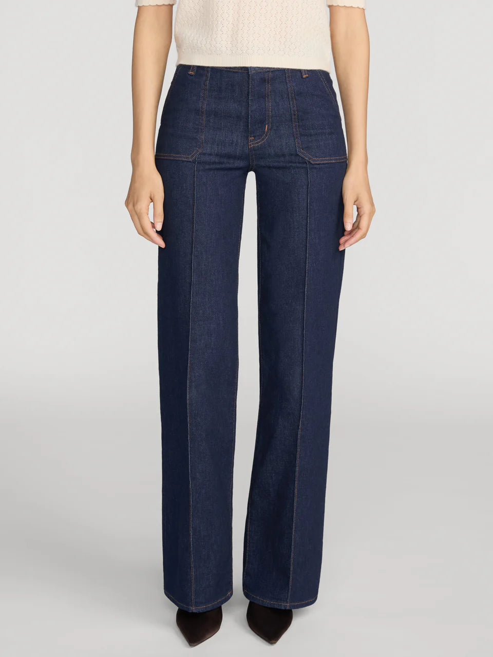 Frppp814 Slim Palazzo Pintuck - Rinse