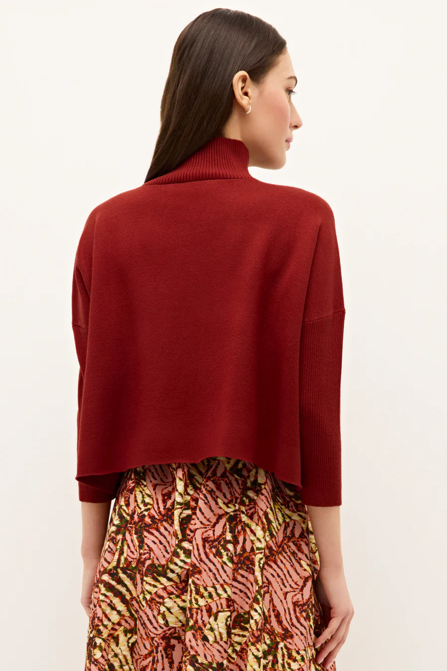 Ma549 Brick Red Boxy Top