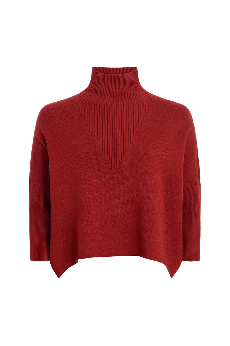 Ma549 Brick Red Boxy Top