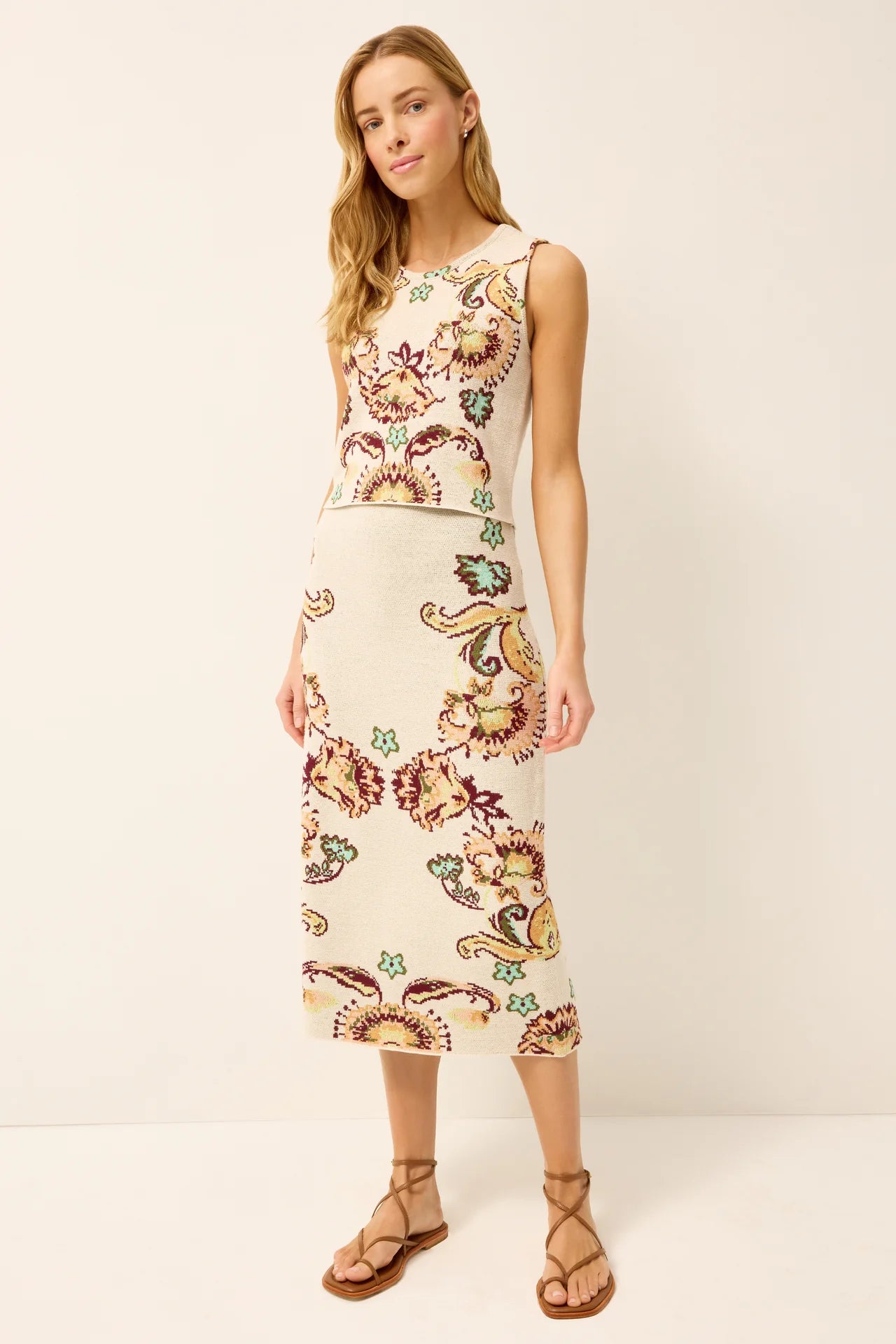 Ma5j2s Veranda Knit Midi Skirt