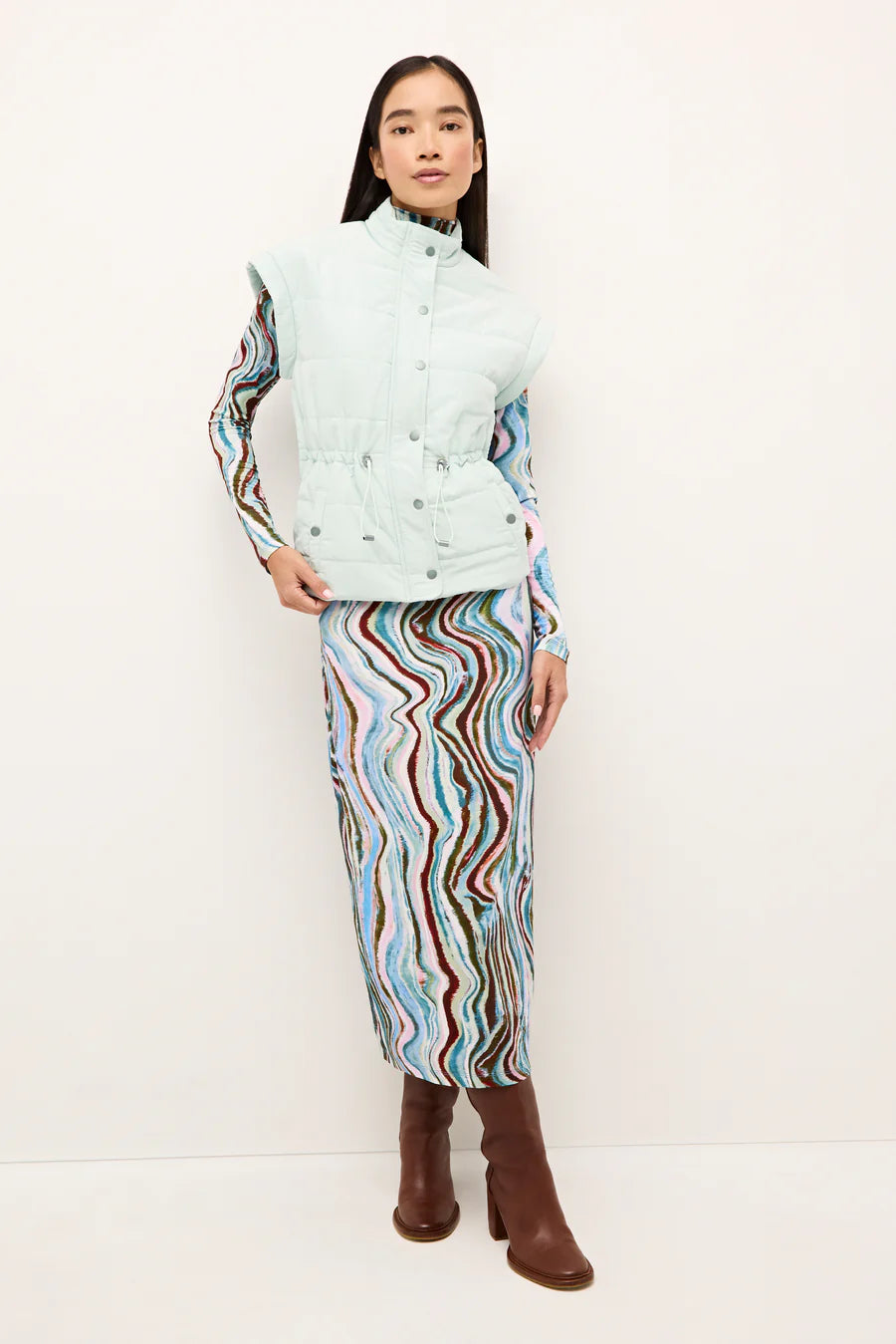 Ma846 Marie Oliver Seafoam Puffer Vest