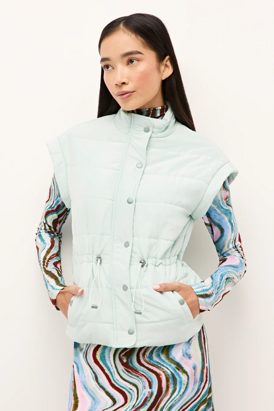 Ma846 Marie Oliver Seafoam Puffer Vest
