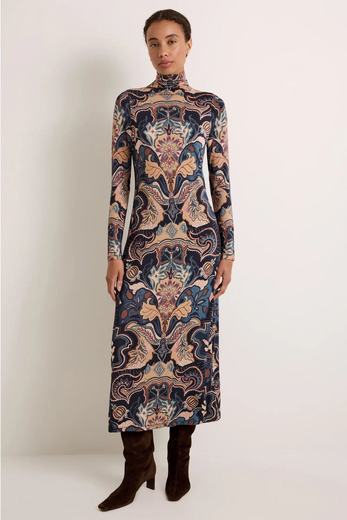 Ma180 Paisley Print Maxi Dress
