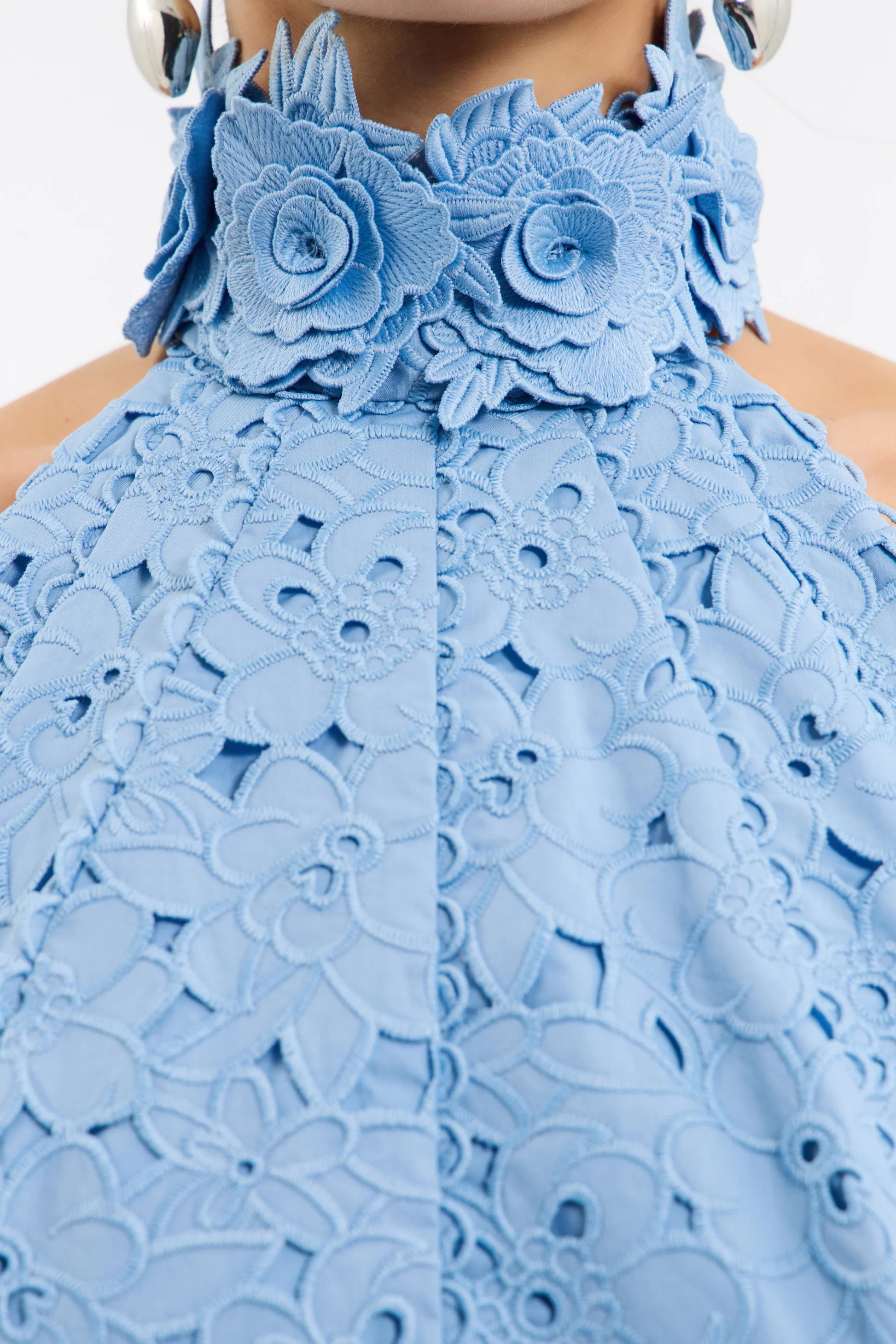 Re1796 Floral Halter Midi Dress