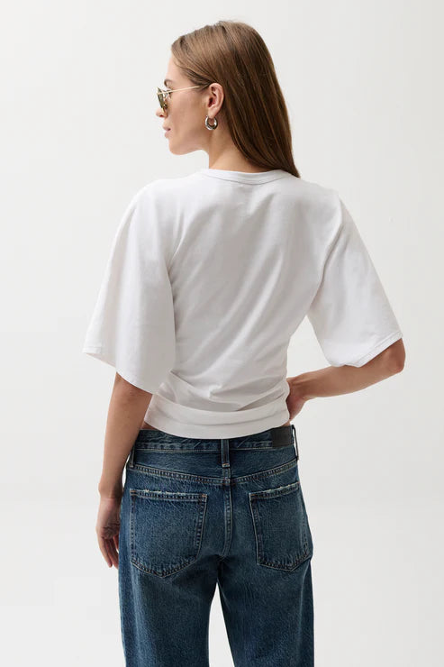 Pi1010 White Cinched Tee