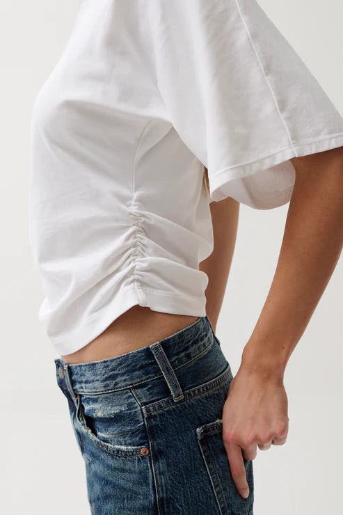 Pi1010 White Cinched Tee