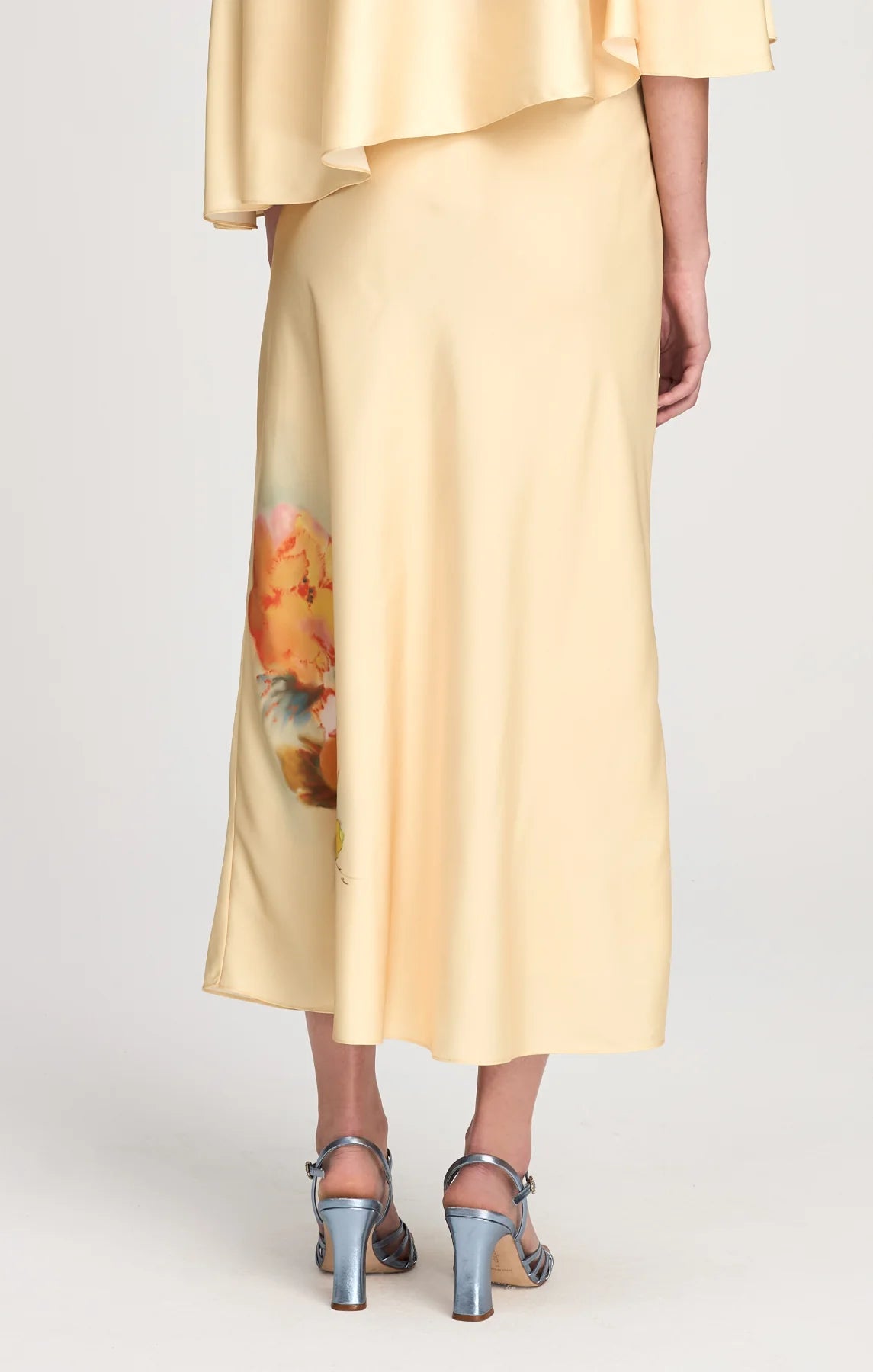 Cizs64812 Watercolor Midi Skirt