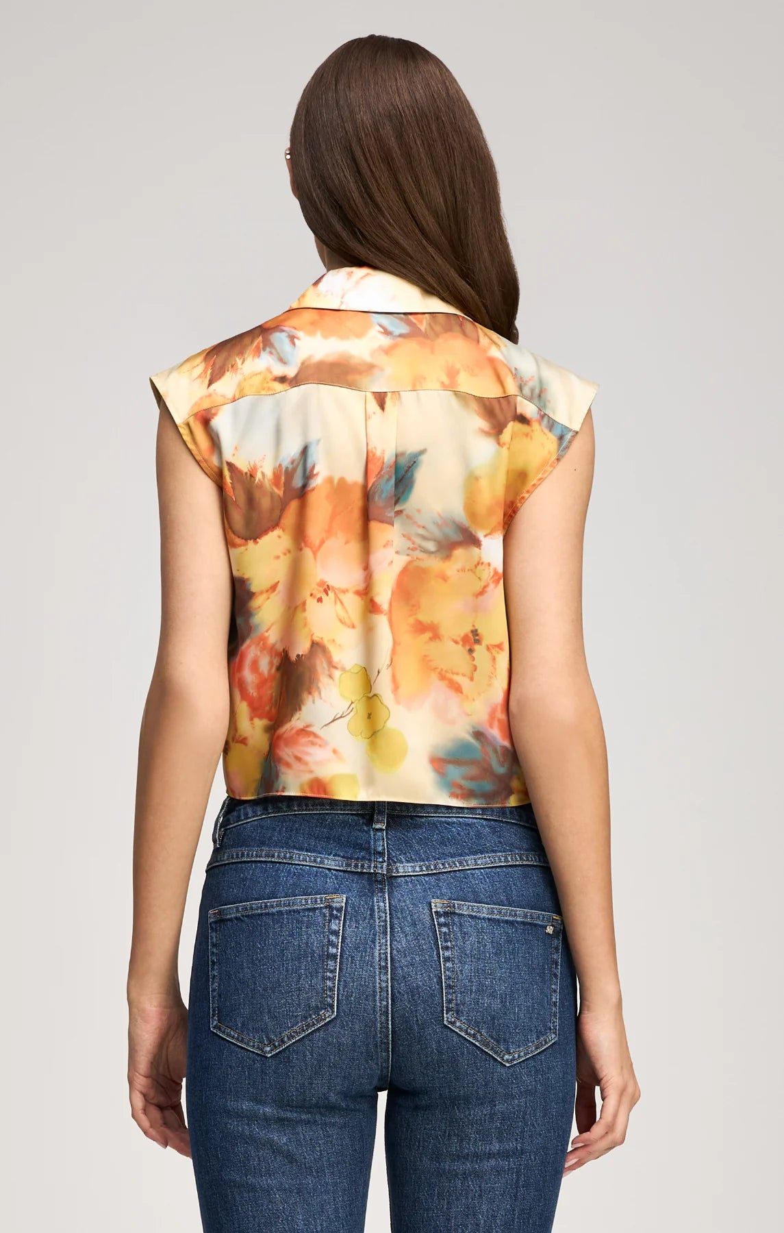 Cizw2067 Embellished Watercolor Top