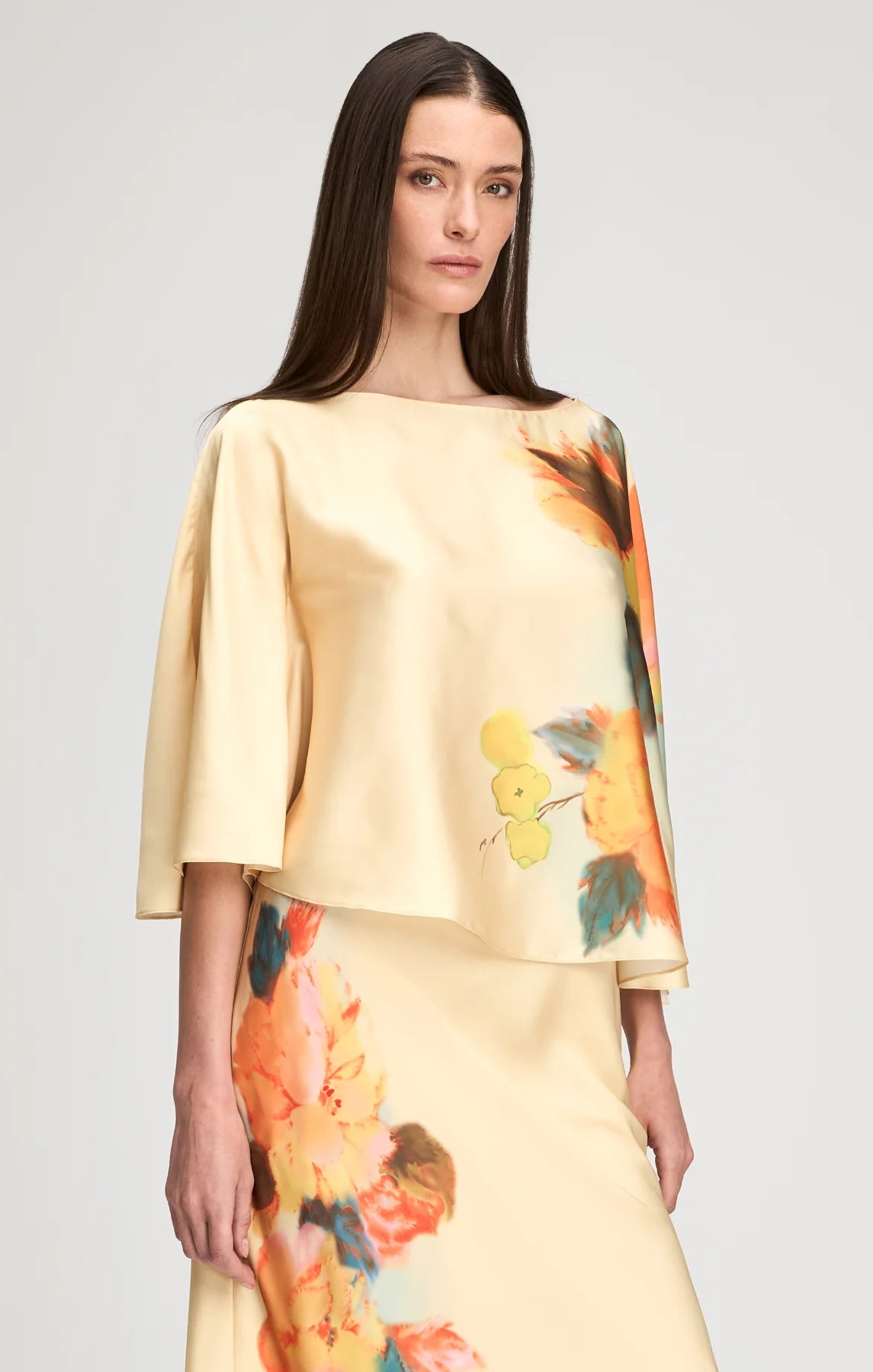 Cizw22311 Watercolor Drape Top