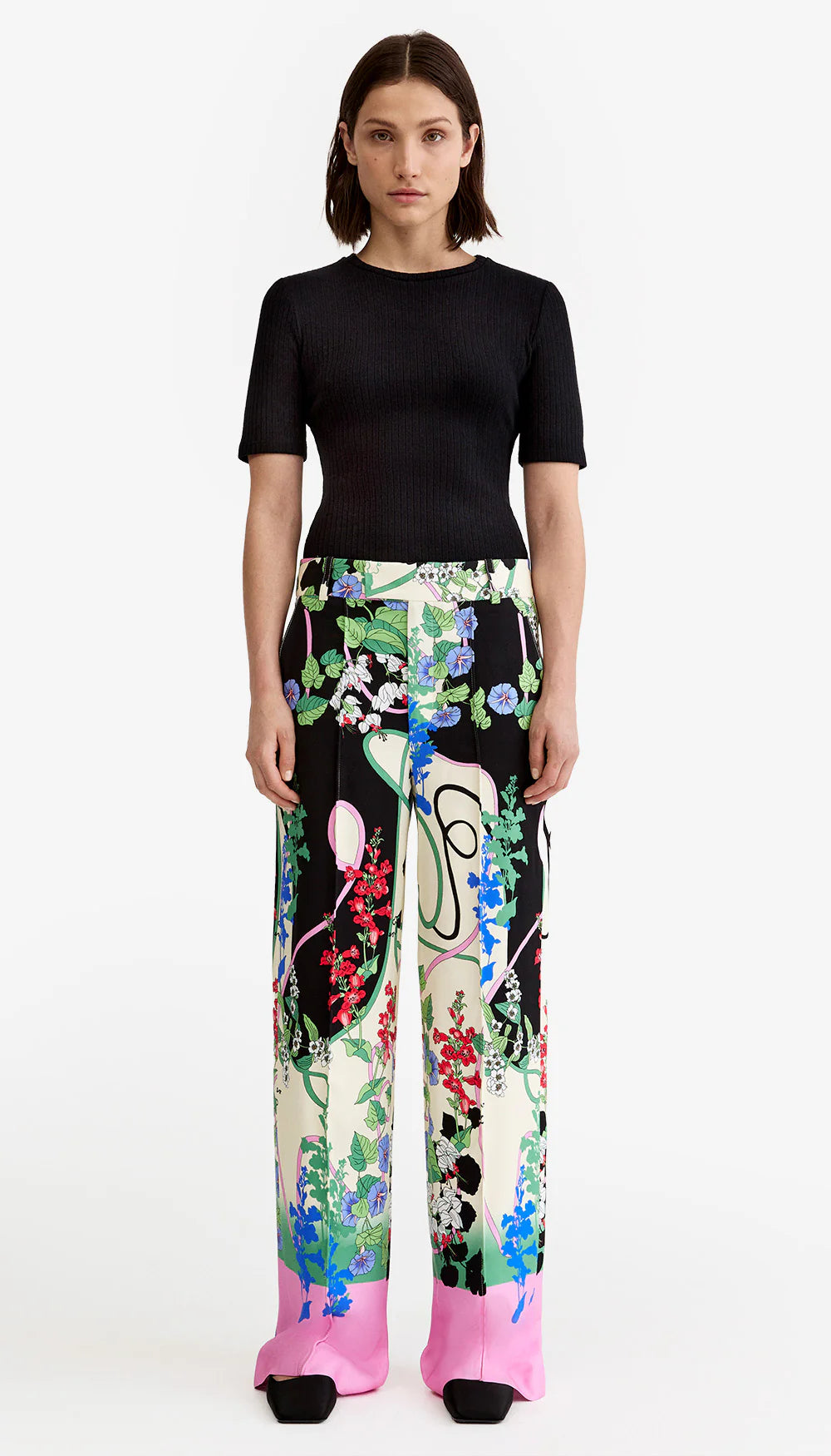 Sm26029 Graphic Botanical Trouser