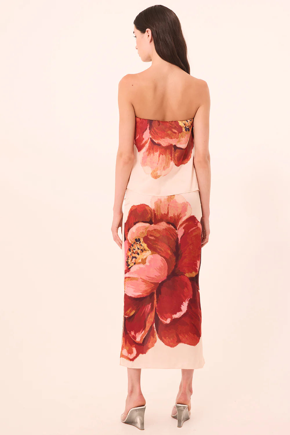 Mi9054 Set - Peony Print Skirt Set