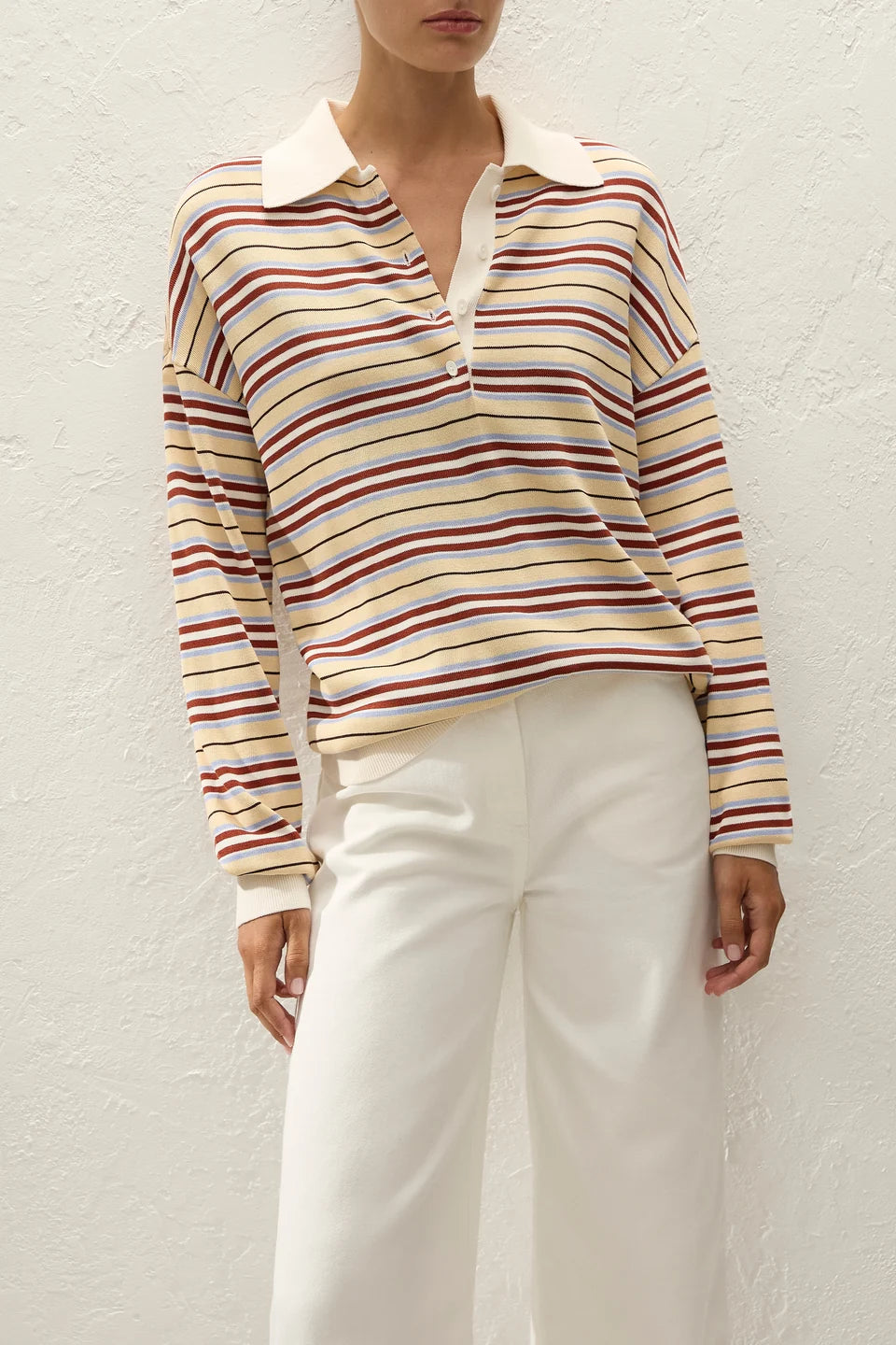 Fa380 Stripe Polo Tee