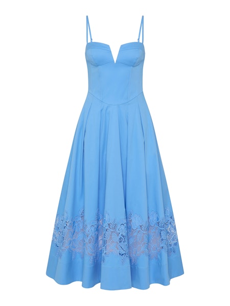 Re1325 Blue Montreux Midi Dress