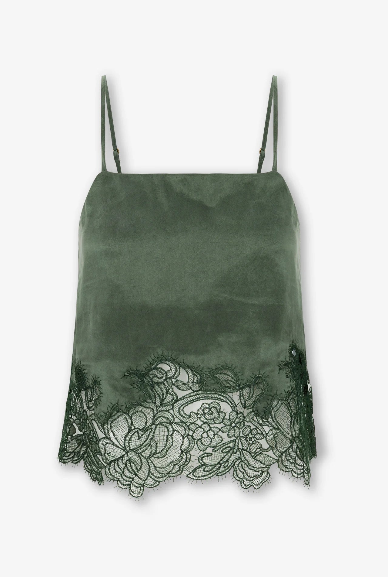 Hesab Ivy Green Lace Cami