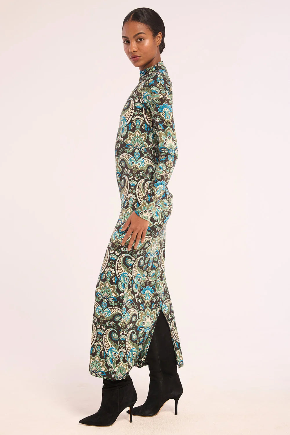 Mi9844 Printed Jersey Maxi Dress