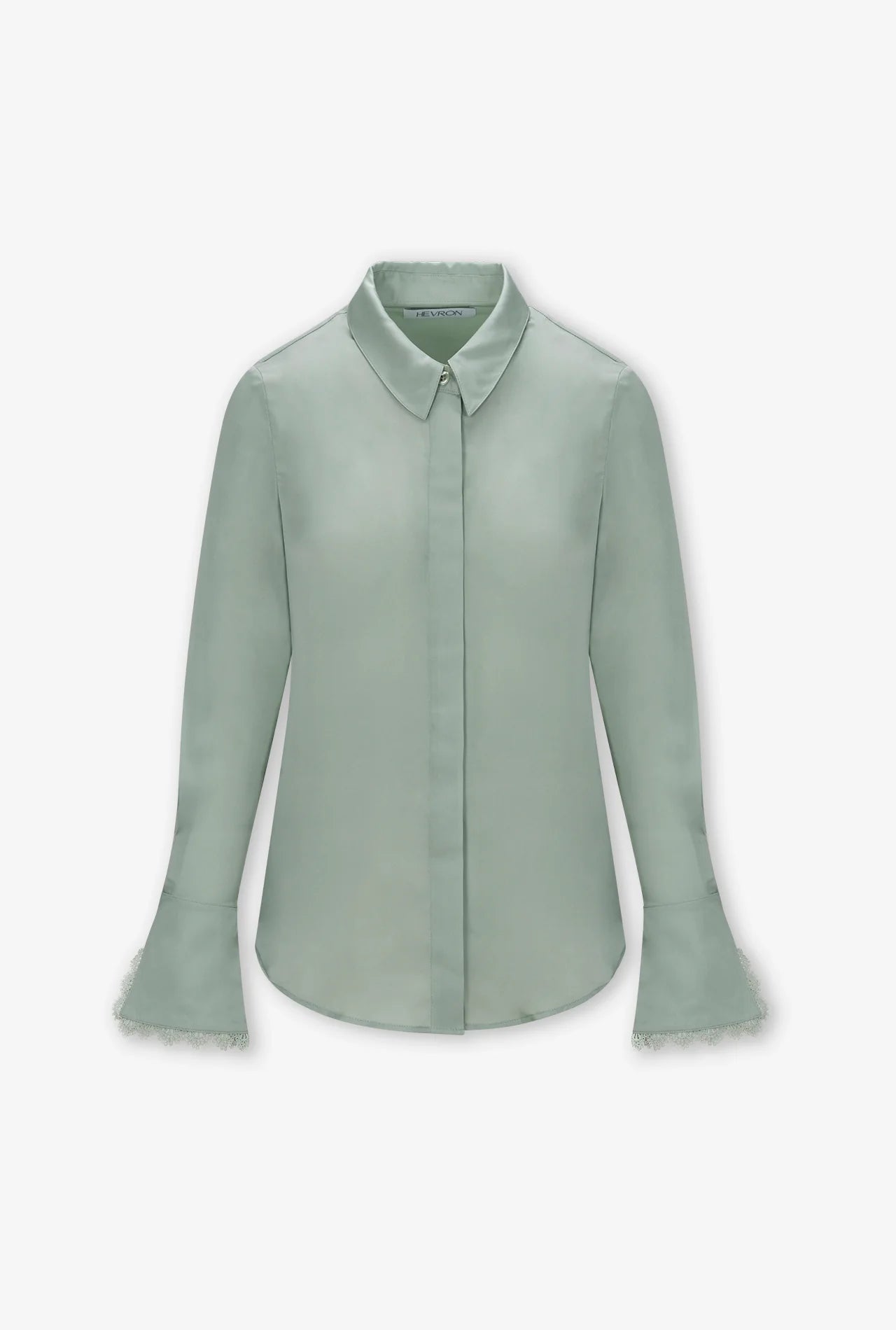 Hes001 Aqua Silk Blouse