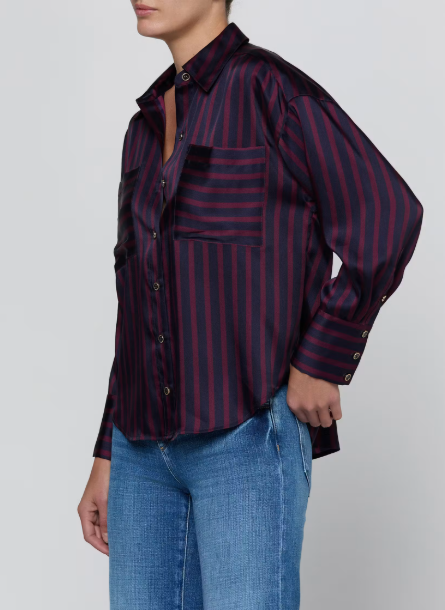 La40816 Sangria Stripe Blouse