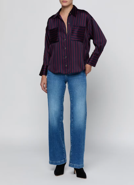 La40816 Sangria Stripe Blouse