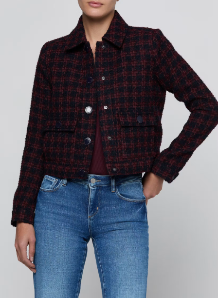 La10007 Tweed Cropped Jacket