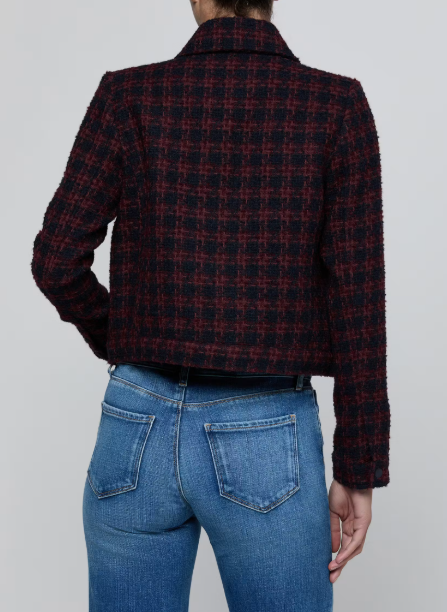 La10007 Tweed Cropped Jacket