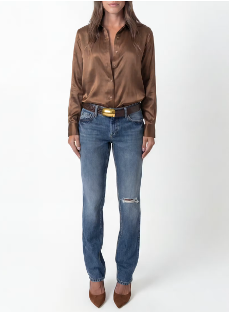 La40223 Brandy Silk Blouse