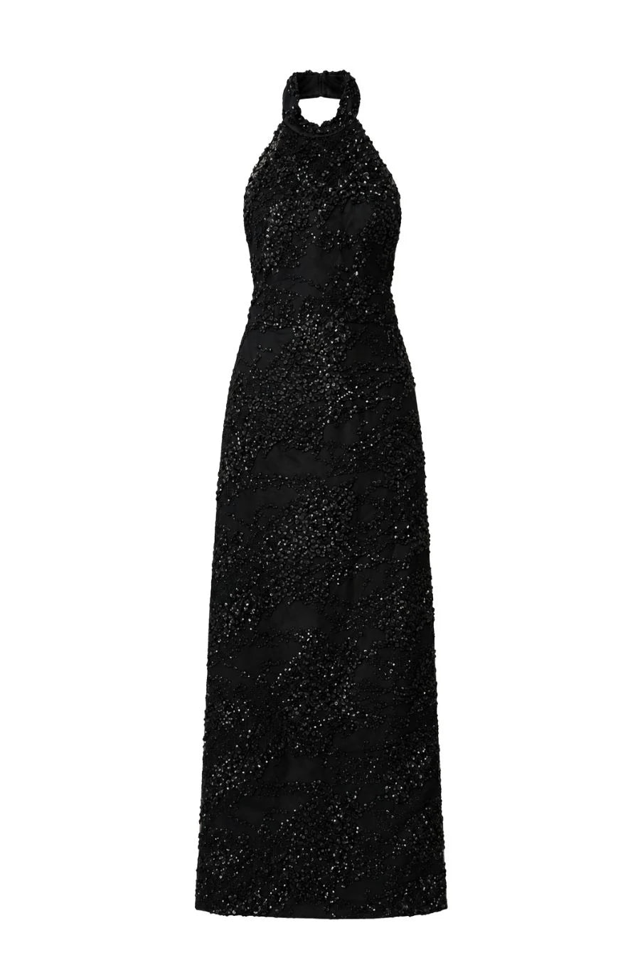 Re1807 Beau Sequin Halter Gown