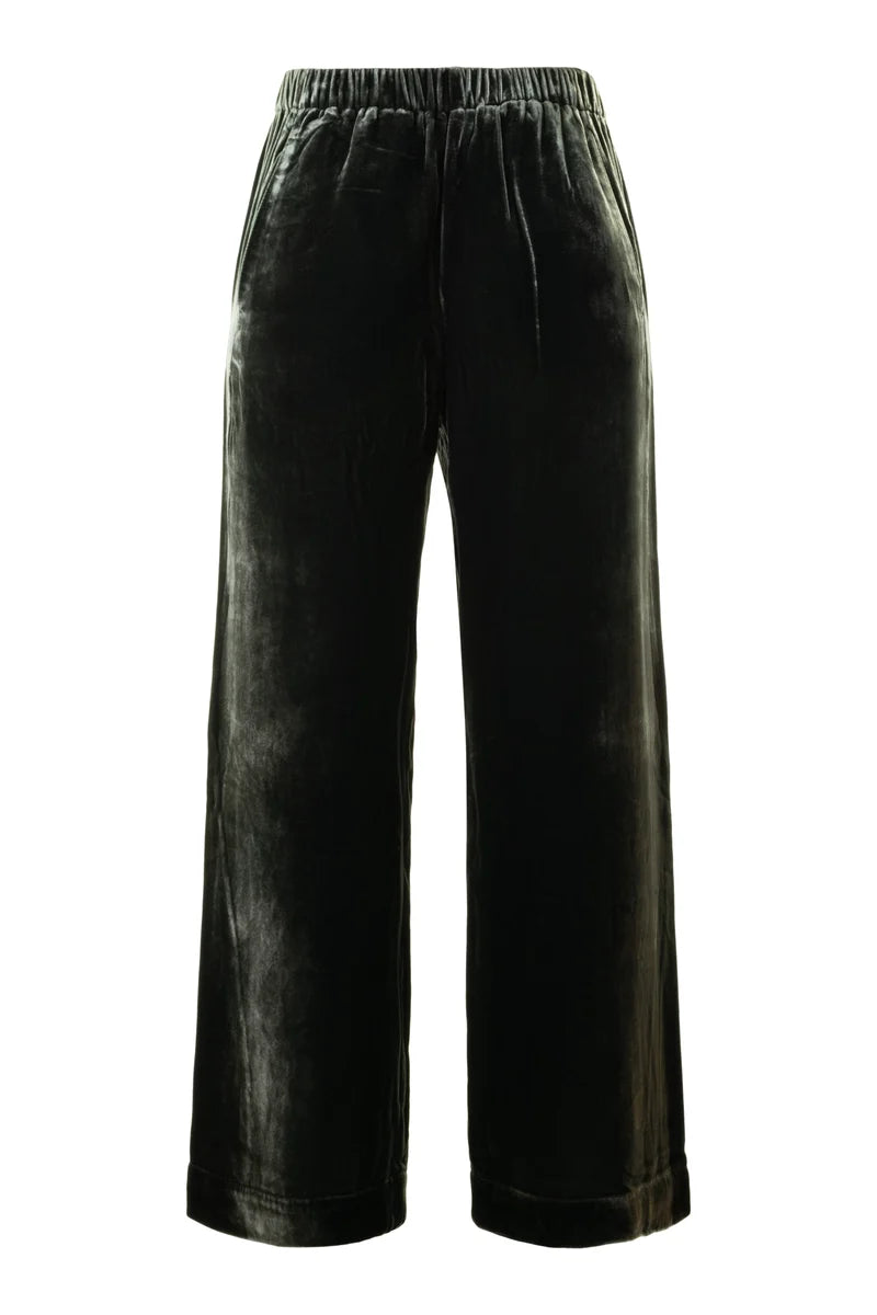 Velolana Grey Velvet Pants