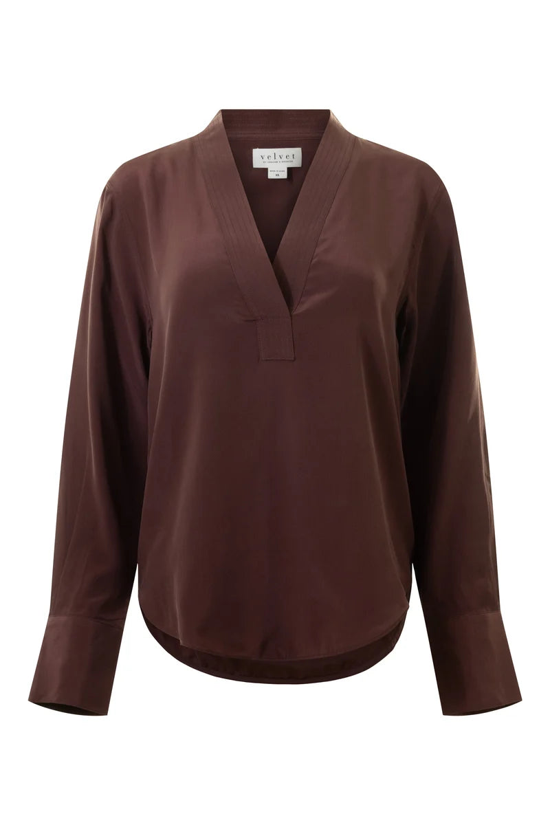 Vemaya Washed Silk Blouse - Date