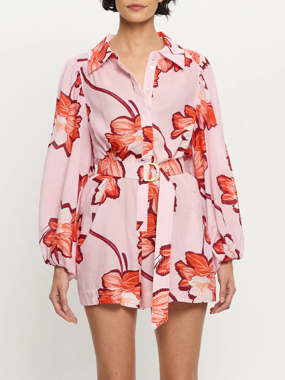 Kiy35 Hibiscus Romper