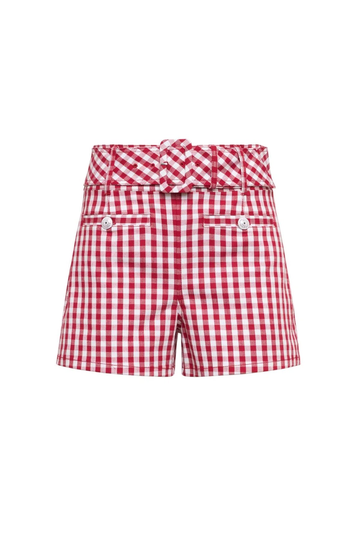 Ci109611 Red Gingham Shorts