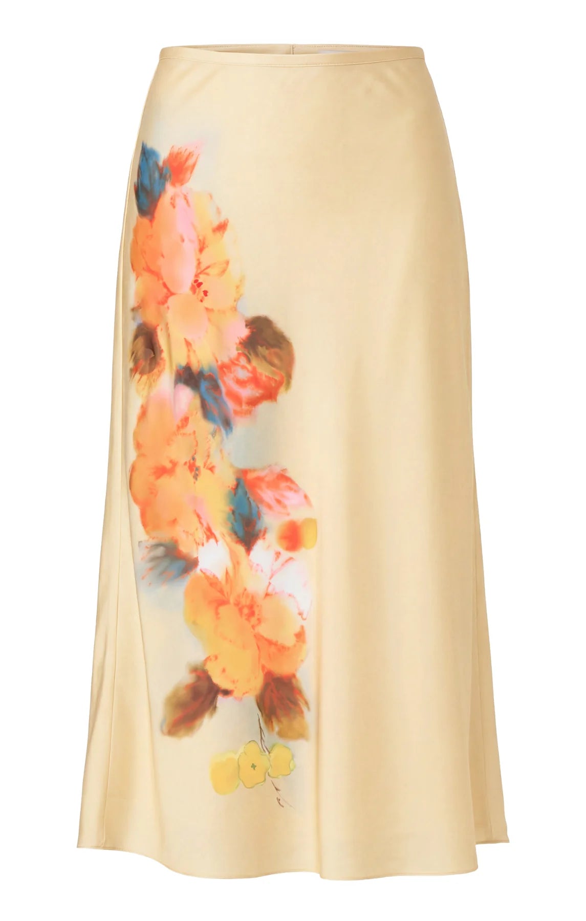 Cizs64812 Watercolor Midi Skirt