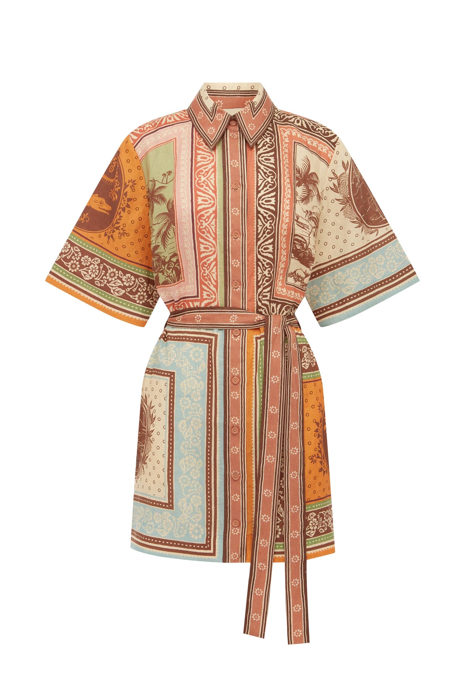 Al6949 Alberta Belted Mini Dress