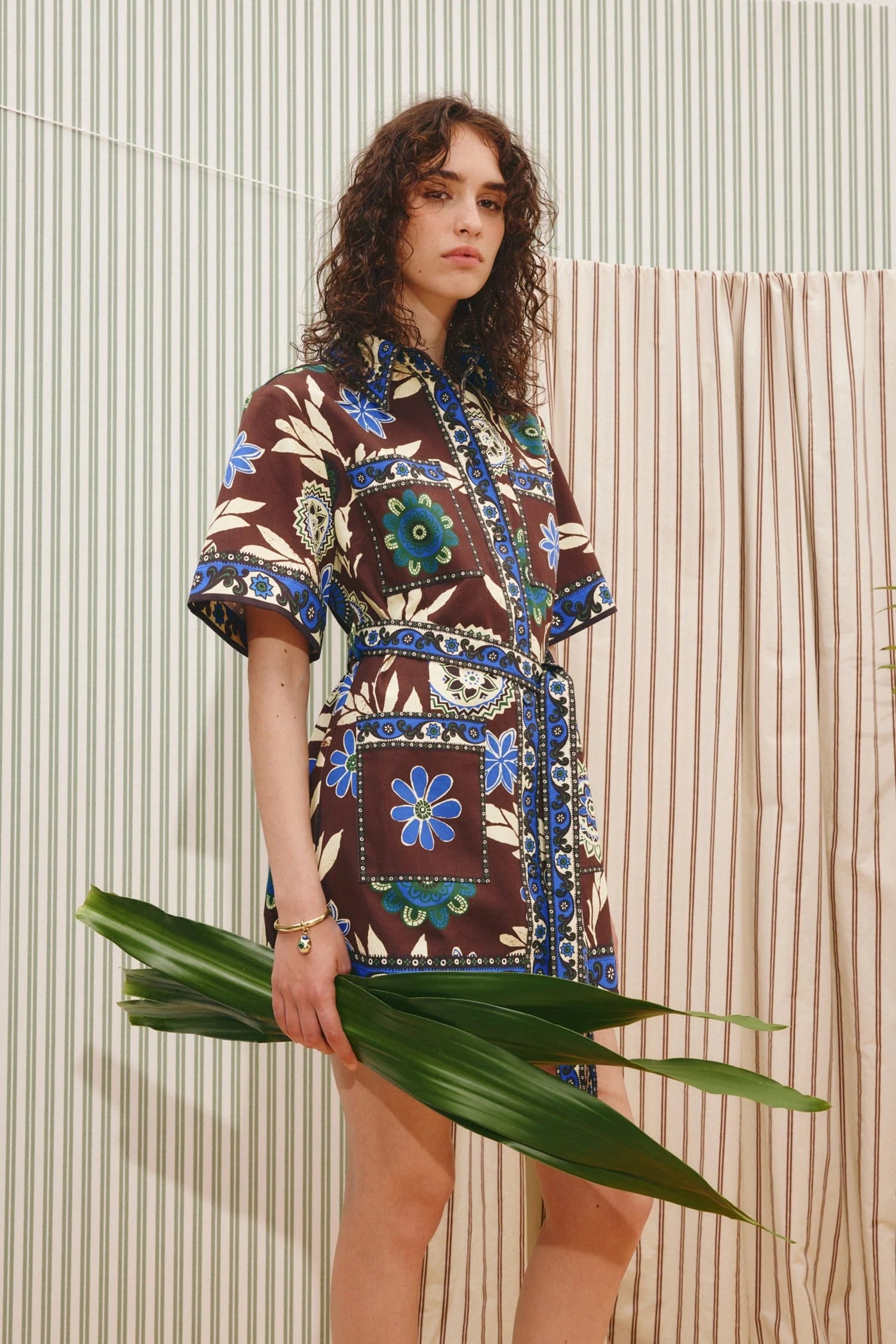 Al7061 Brown Mini Dress