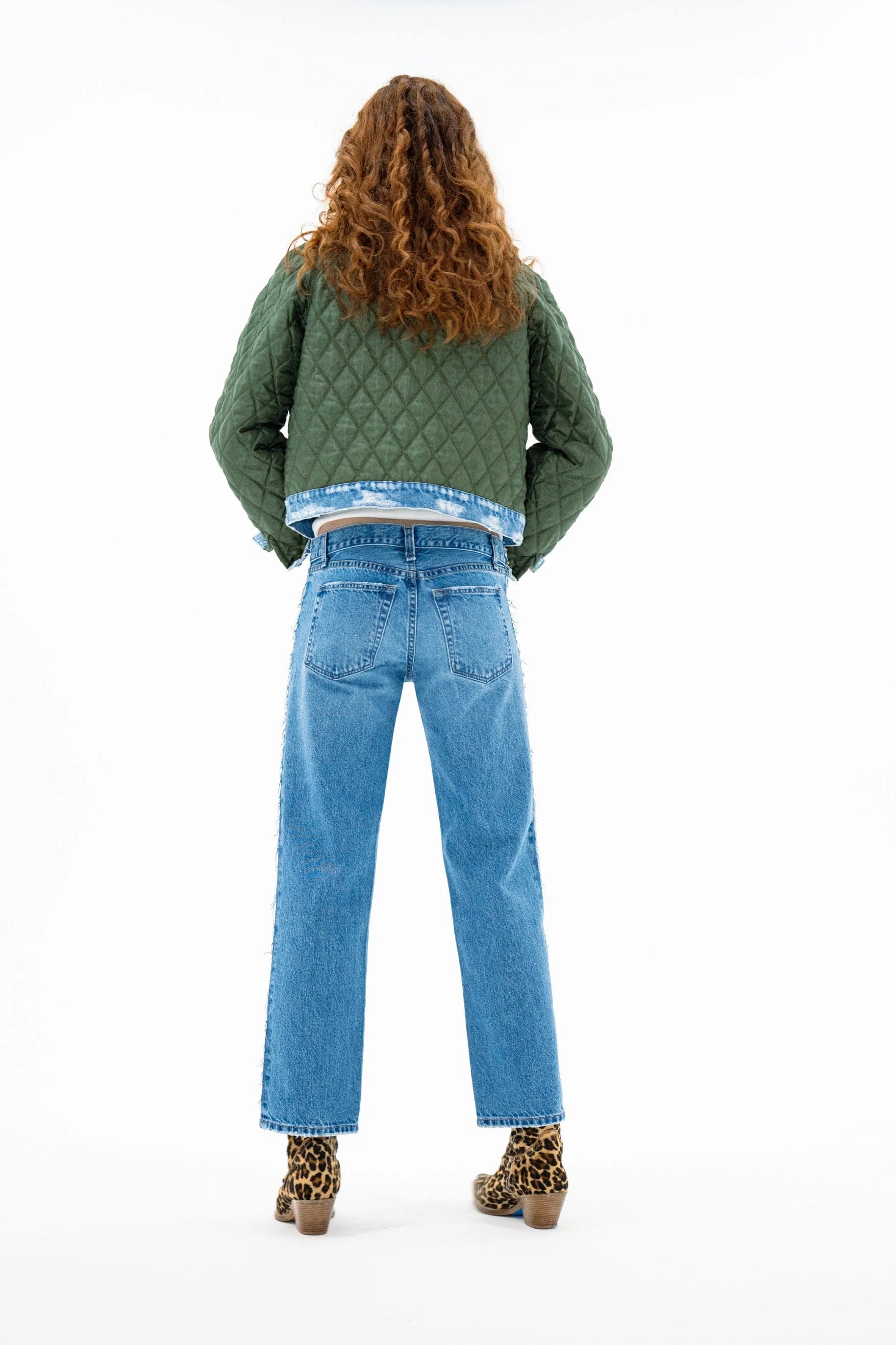 As103 Green Quilted Combo Jacket