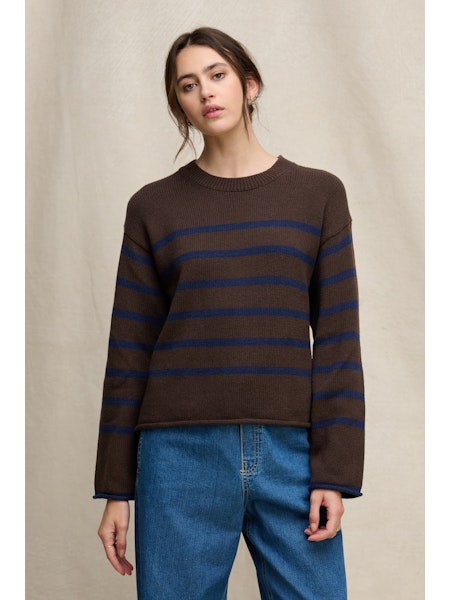 Velucia Espresso Stripe Sweater