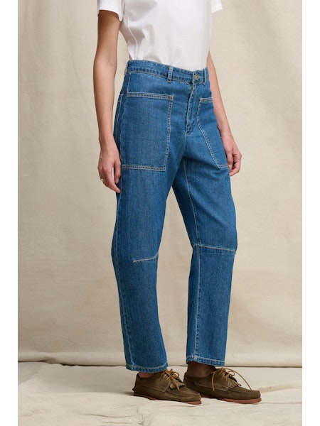Vefarah Denim Barrel Leg Pant