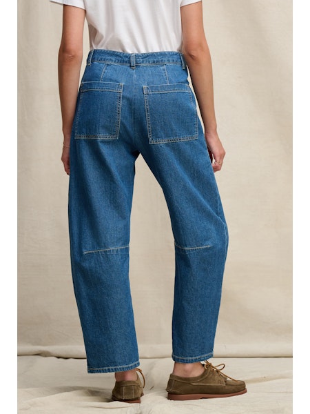 Vefarah Denim Barrel Leg Pant