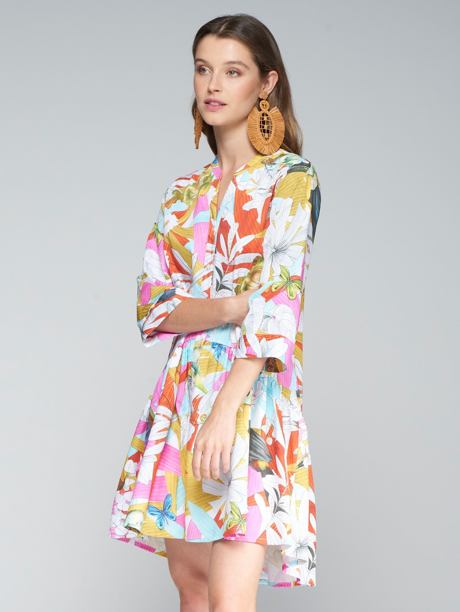 Vi32290 Vilagallo Jungle Print Shift Dress