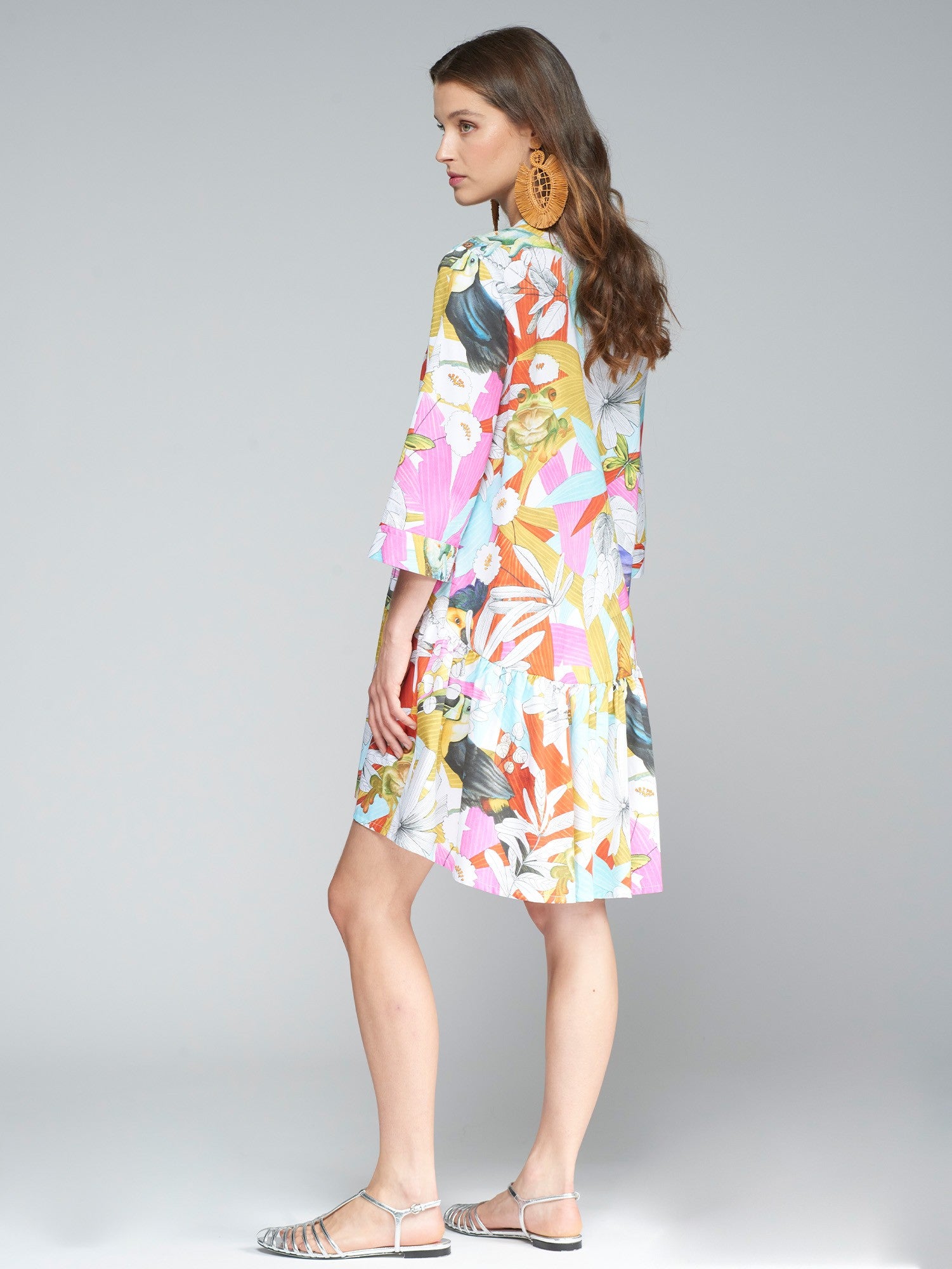 Vi32290 Vilagallo Jungle Print Shift Dress