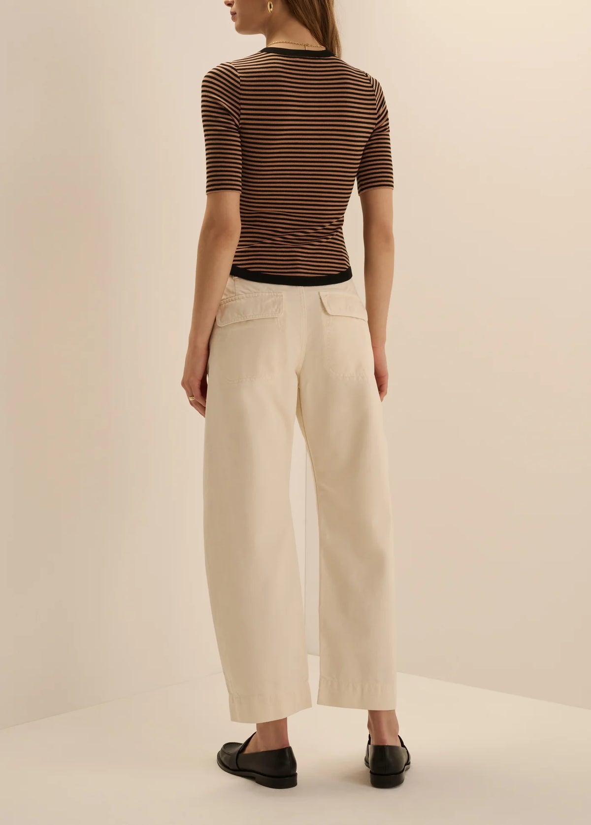Fa3602 Striped Henley Top