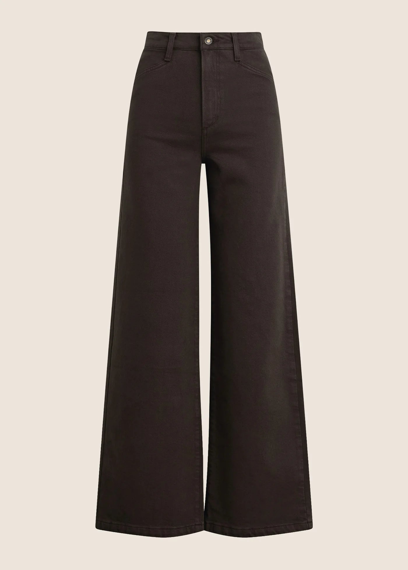 Fa9504 Brown Wide Leg Ankle Jean
