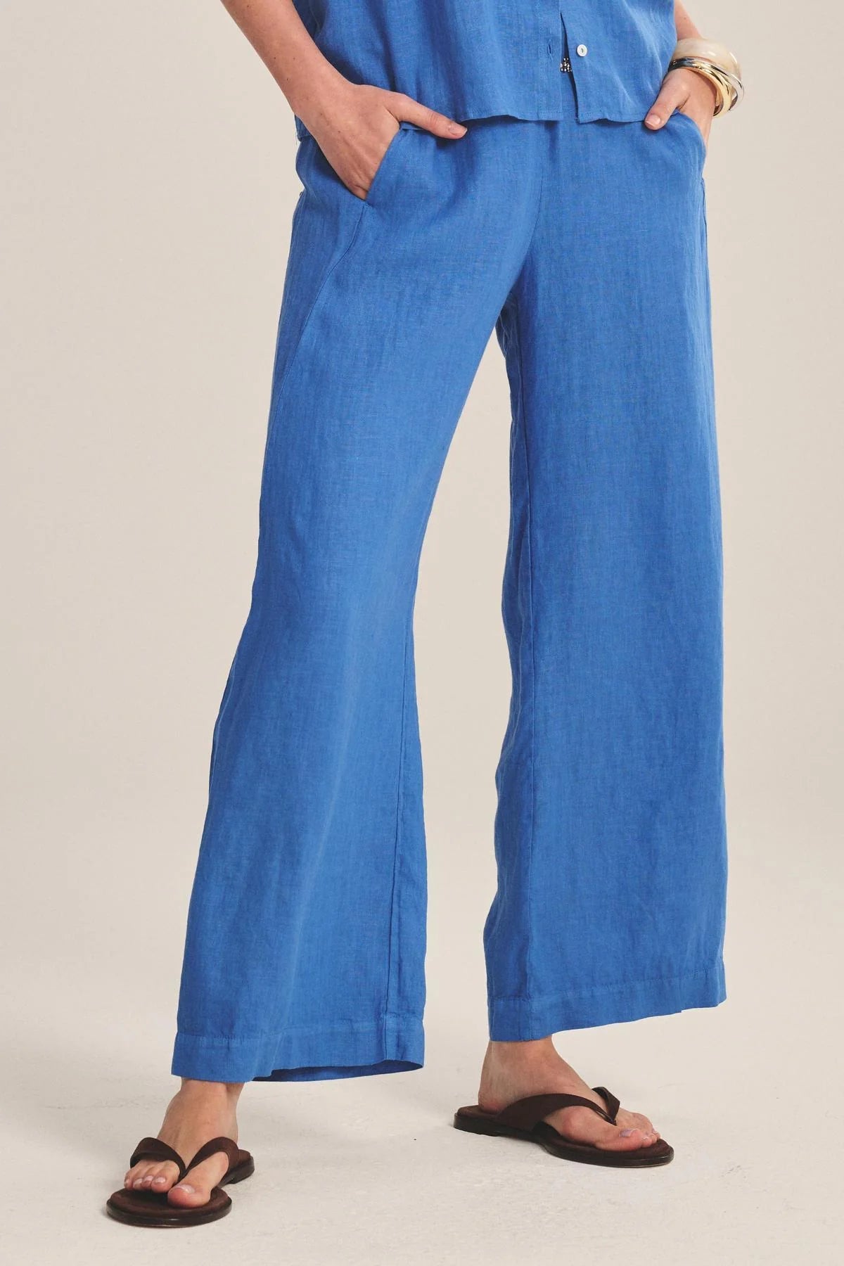 Velola Bluejay Linen Pants