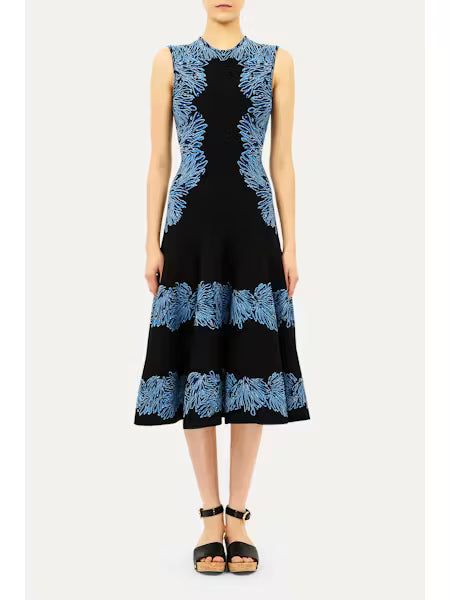 Ul0729 Jacquard Knit Dress